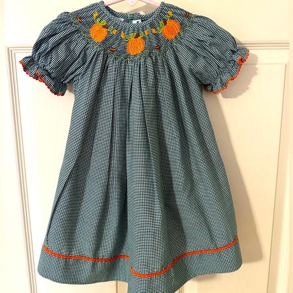 Silly Goose Fall smocked dress (12 month) - Picture 1 of 2